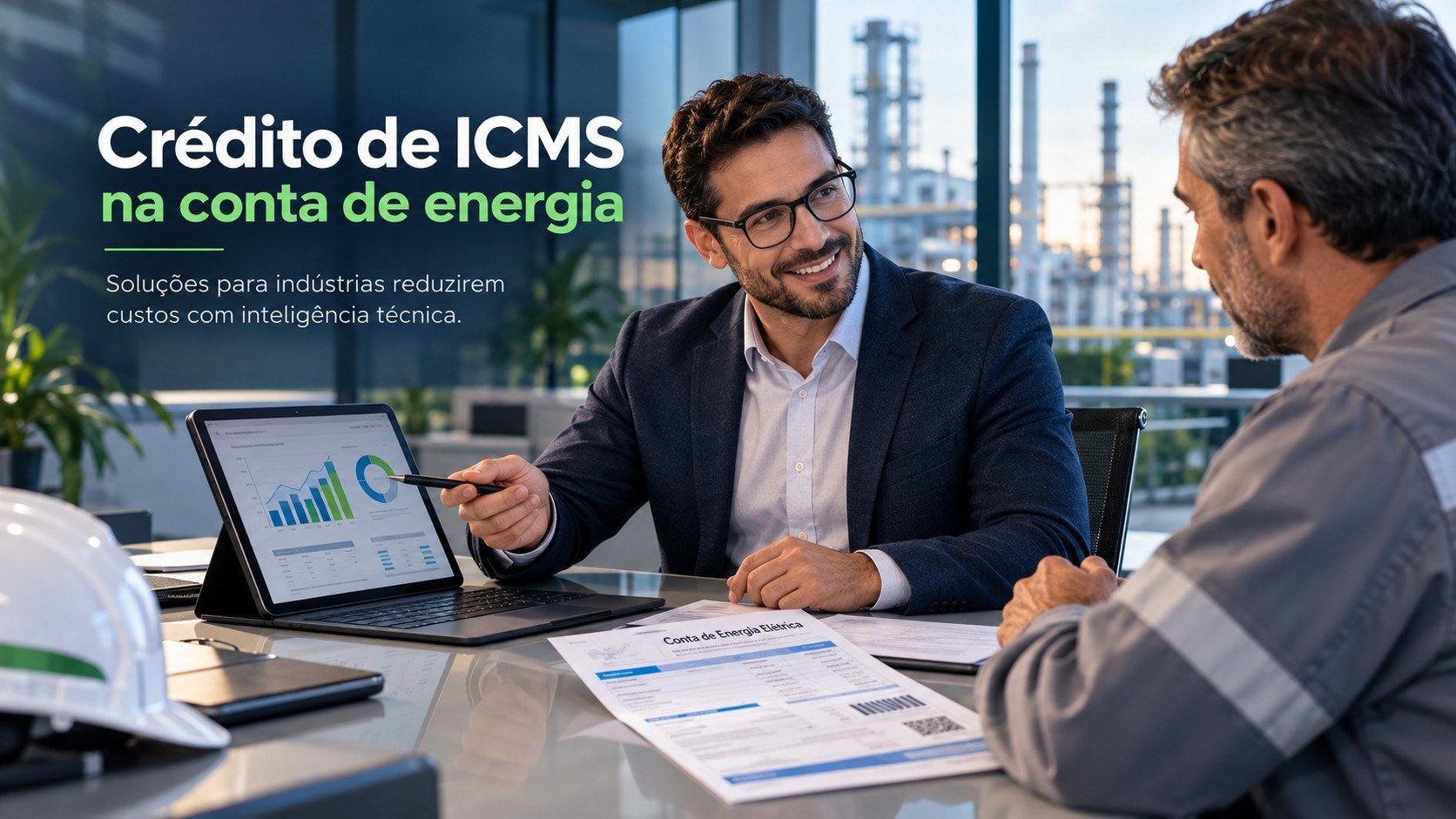 Crédito de ICMS na conta de energia para indústrias reduzirem custos com inteligência técnica
