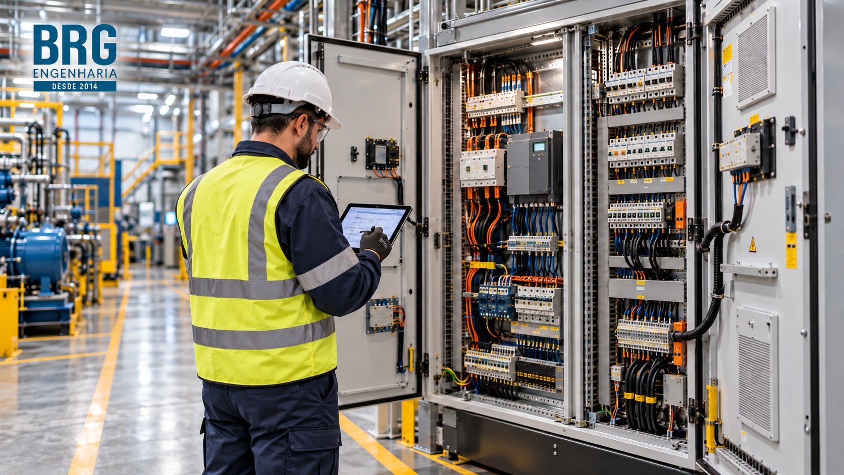 Laudo elétrico e inspeção técnica em painel industrial